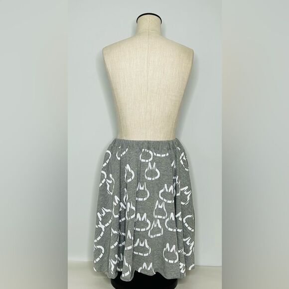 Y2K Harajuku Grey Kitty Skirt by Japanese Fashion Brand MINT NeKO size Small - Picture 11 of 11